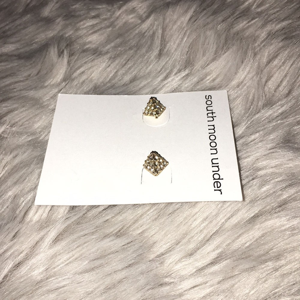 Pyramid Stud Earrings - Picture 2 of 5